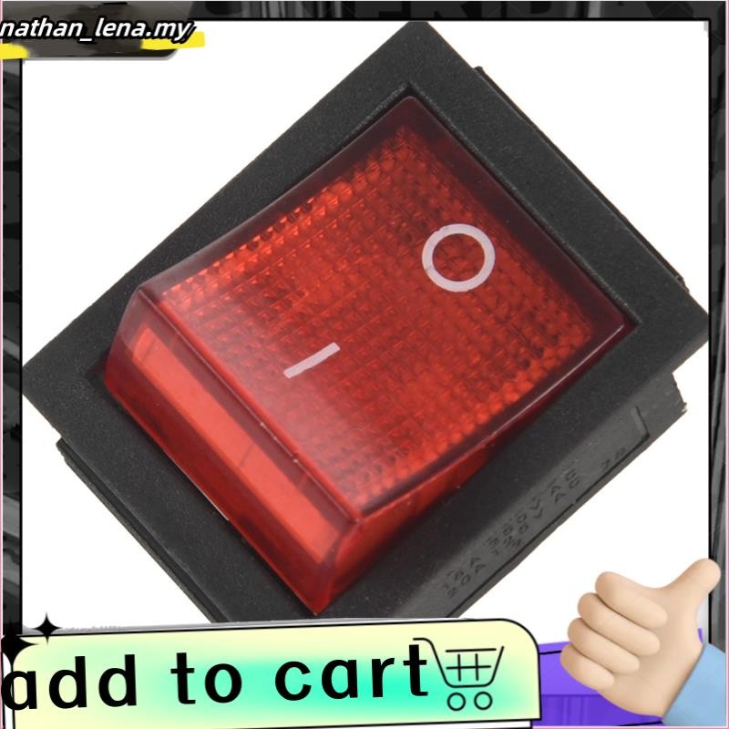 Red Light 4 Pin DPST ON/OFF Snap in Rocker Switch 15A/250V 20A/125V AC ...
