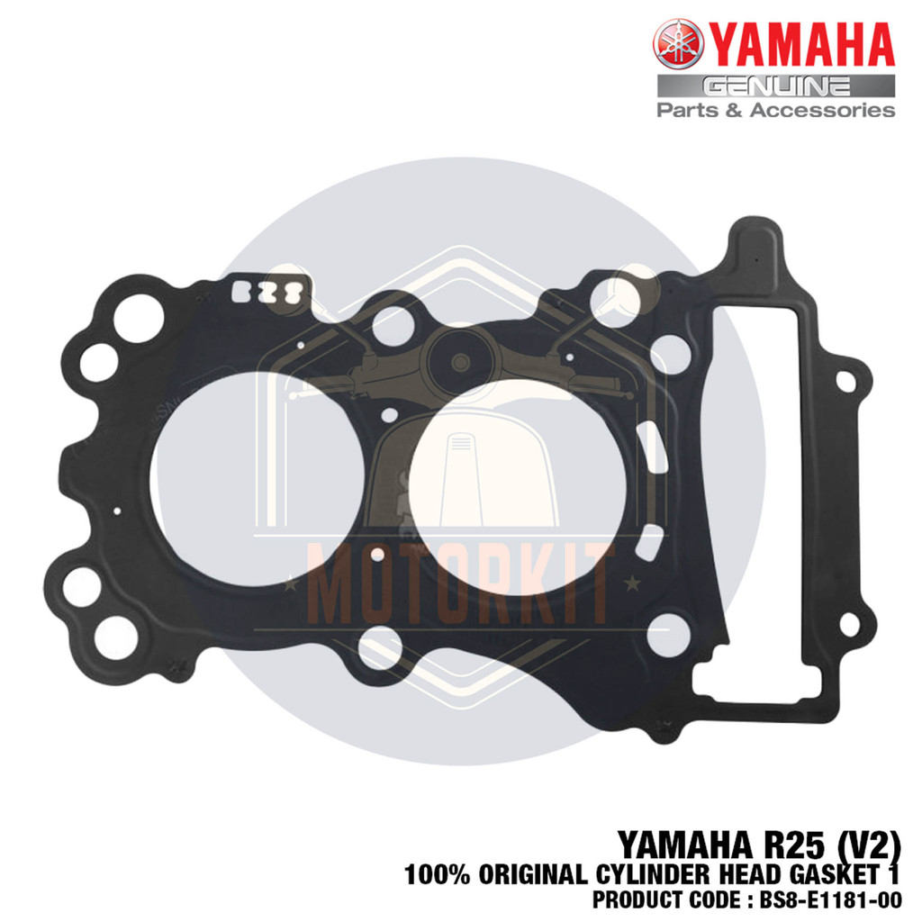 YAMAHA R25 V2 ABS MT25 100% ORIGINAL CYLINDER HEAD GASKET 1 HEAD BLOCK ...