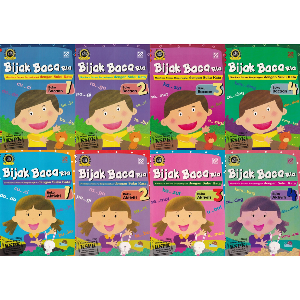 Preschool early childhood BIJAK BACA RIA suku kata umur 5 6 years old ...