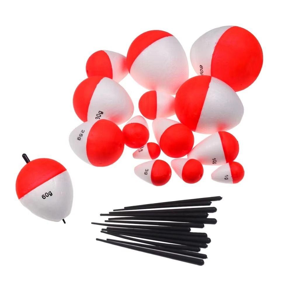 MELIFLUO 10Pcs/Set Fishing Float, 3/5/10/20g EVA Fishing Bobber, Red ...