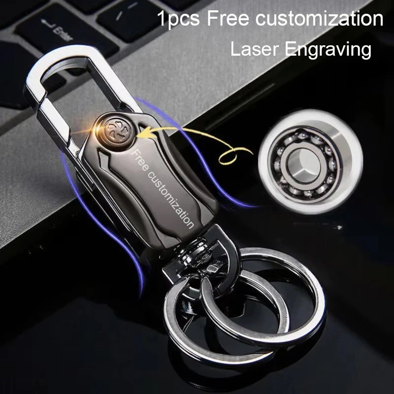 Free Custom Multifunctional Fidget Spinner Keychain Metal Material Car ...