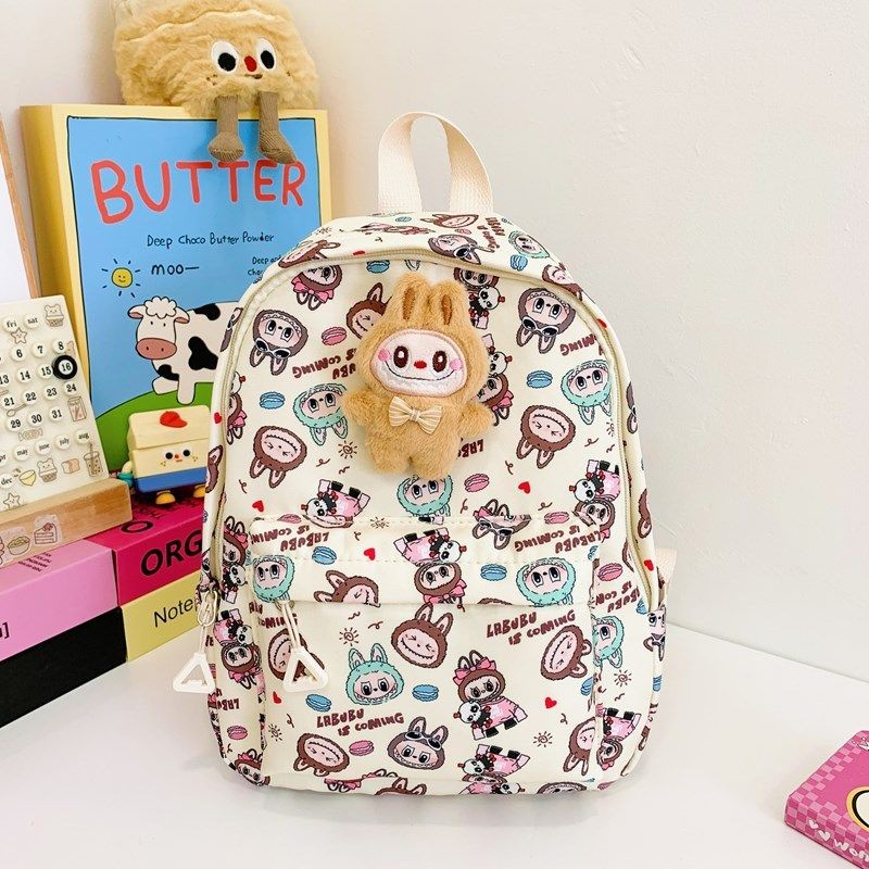 Pop mart labubu Children's School Bag Kindergarten Lightweight Cartoon ...