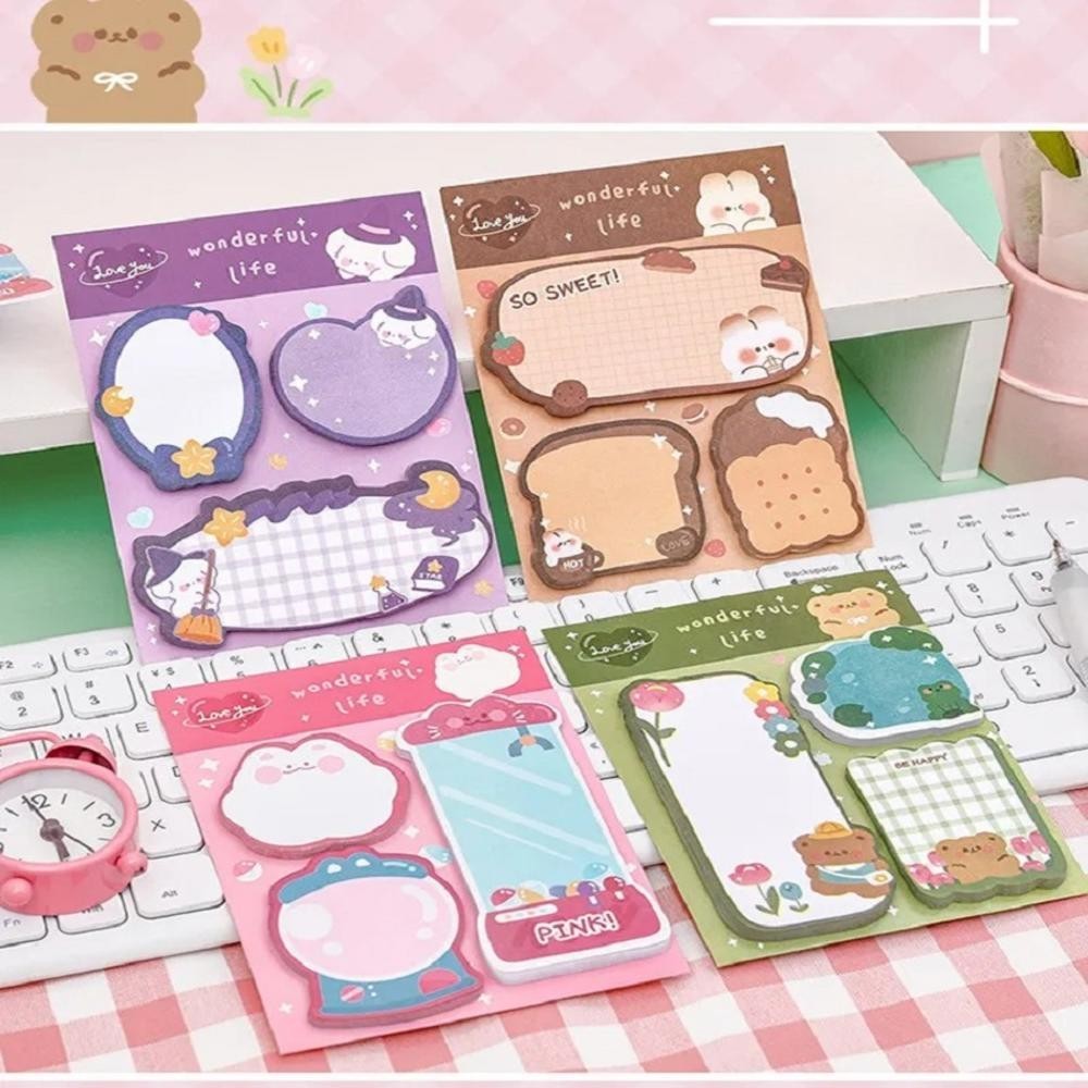 Cute Sticky Notes Cartoon Animal Sticky Memo Pads Kawaii Small Self 