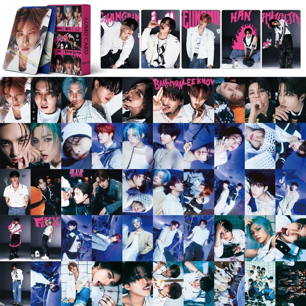 50-119pcs STRAY KIDS Holographic Laser Lomo cards SKZ Magic School ...