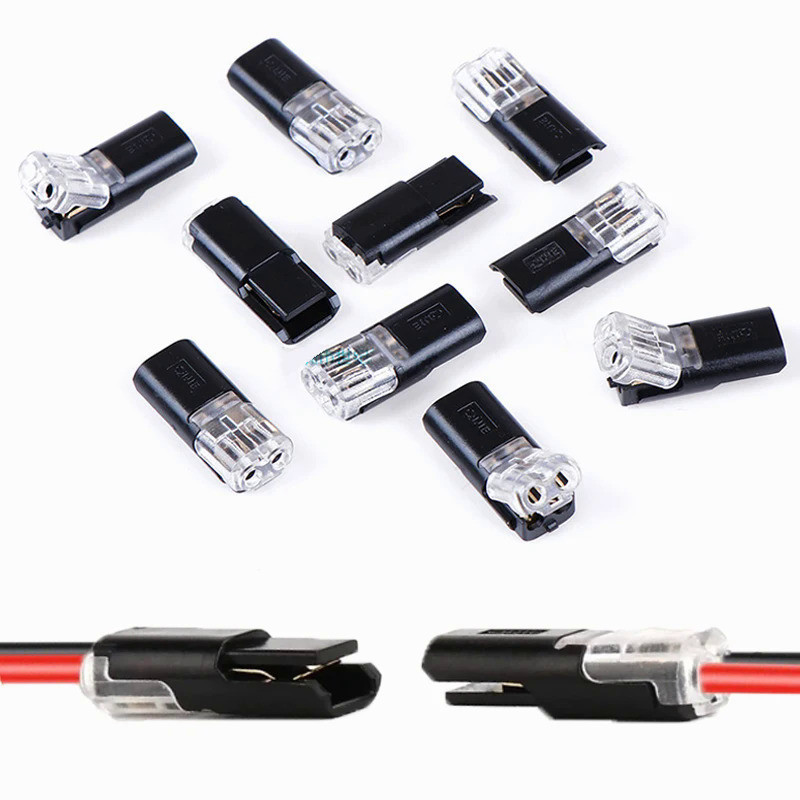 10pcs Double-wire Plug-in Connector With Locking Buckle Quick ...