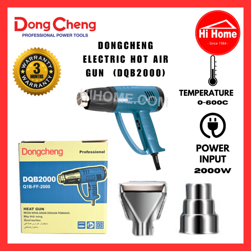 DongCheng 2000W INDUSTRIAL Hot Air Gun Heat Gun Heat Blower Shrink ...