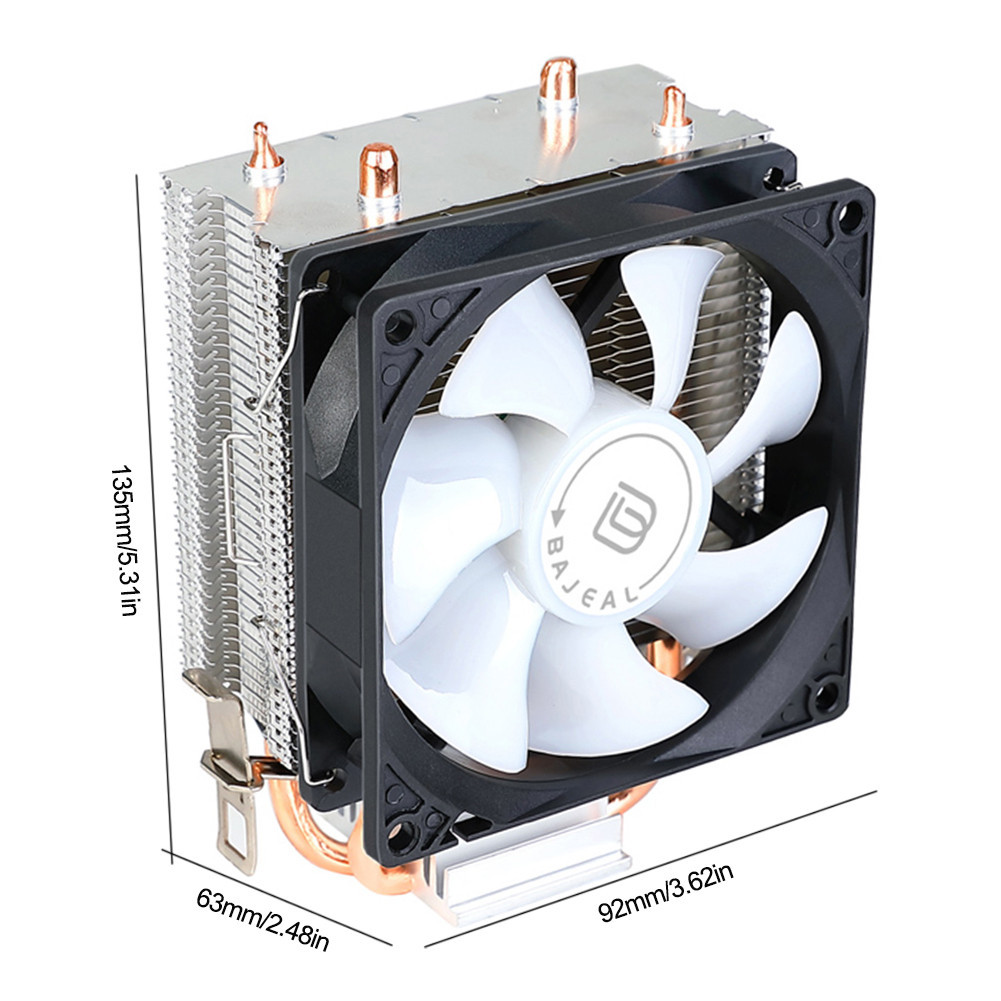 ANIFCAS CPU Cooler 3PIN Silent RGB Fan for Intel LGA775 1150/1151/1155 ...
