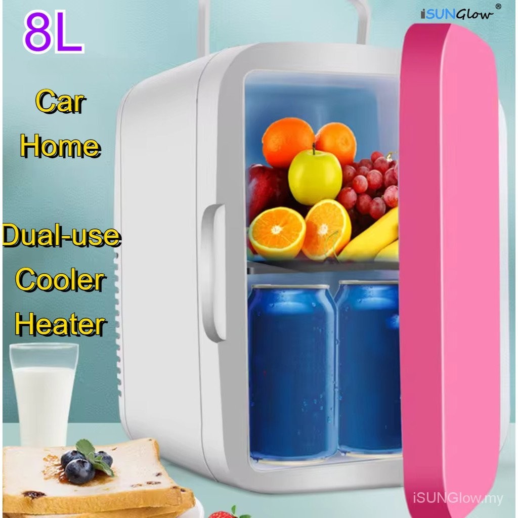 Compact Mini 8L Car Fridge 220V 12V Dual Use Cooler Heater Home ...