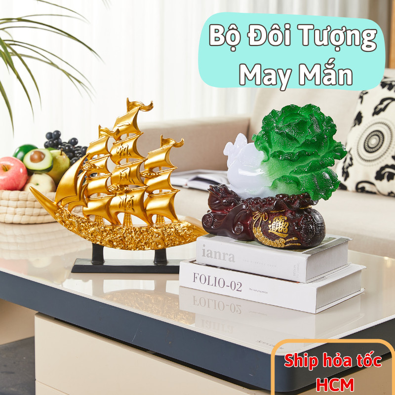 Sailing Cabbage Statue Model Feng Shui Wind Boat Luxe CribCo Luxe ...