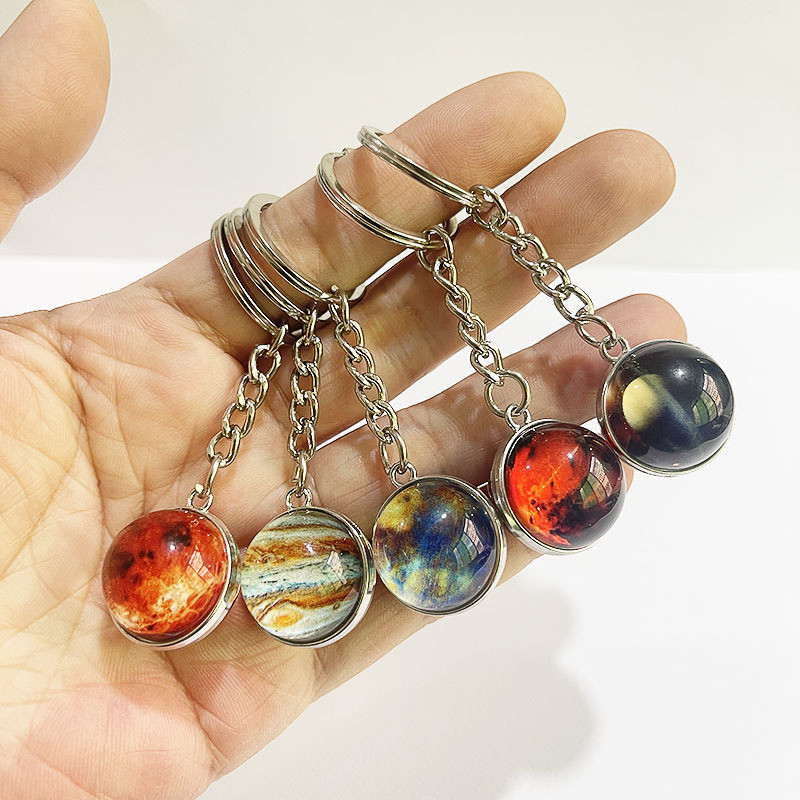 Glow In The Dark Universe Planet Keychain Solar System Earth Pendant ...
