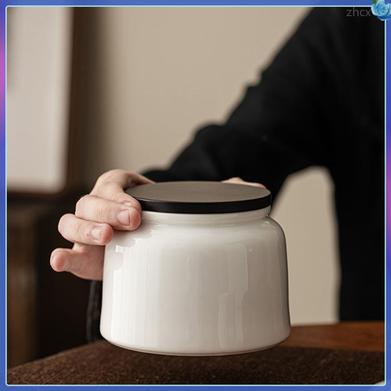 Small Portable Ceramic Tea Canister Airtight Multi-use Storage Jar For ...
