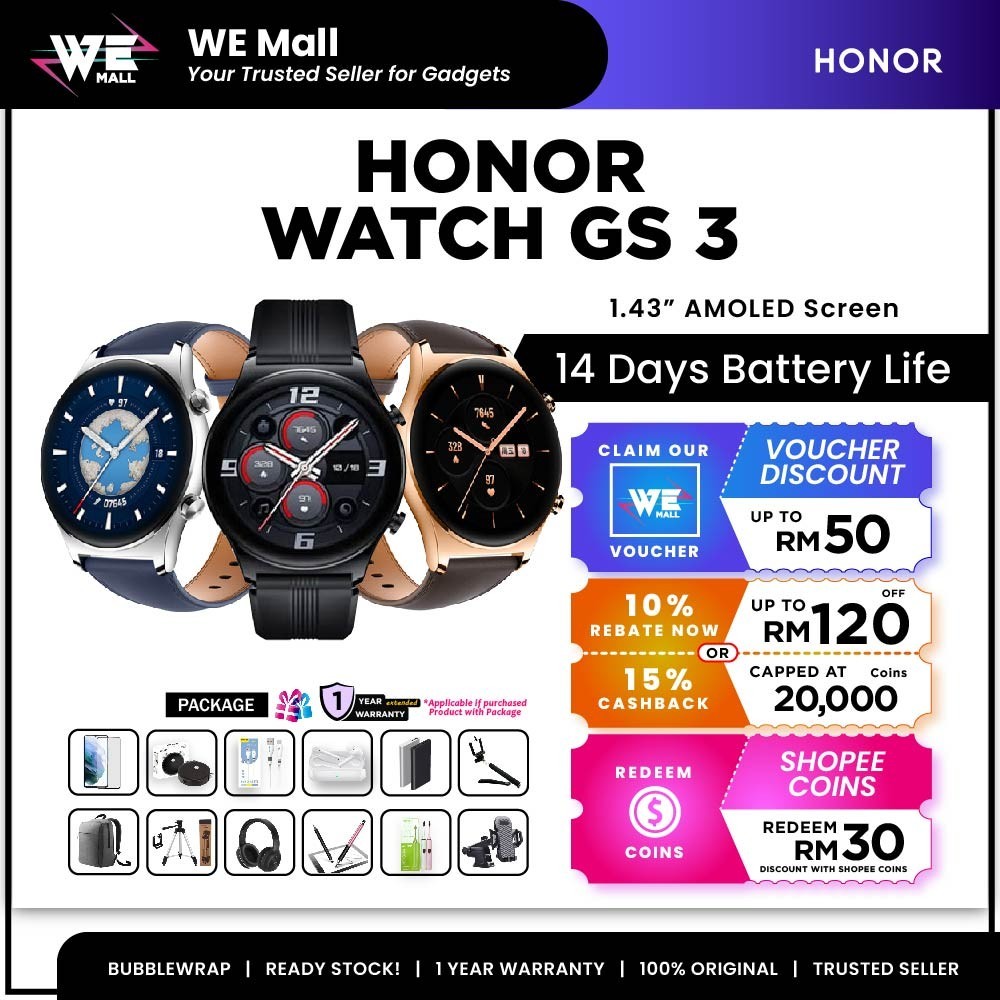 HONOR Magic Watch GS Pro HONOR Magic Watch GS 3 Original HONOR Malaysia Shopee Malaysia