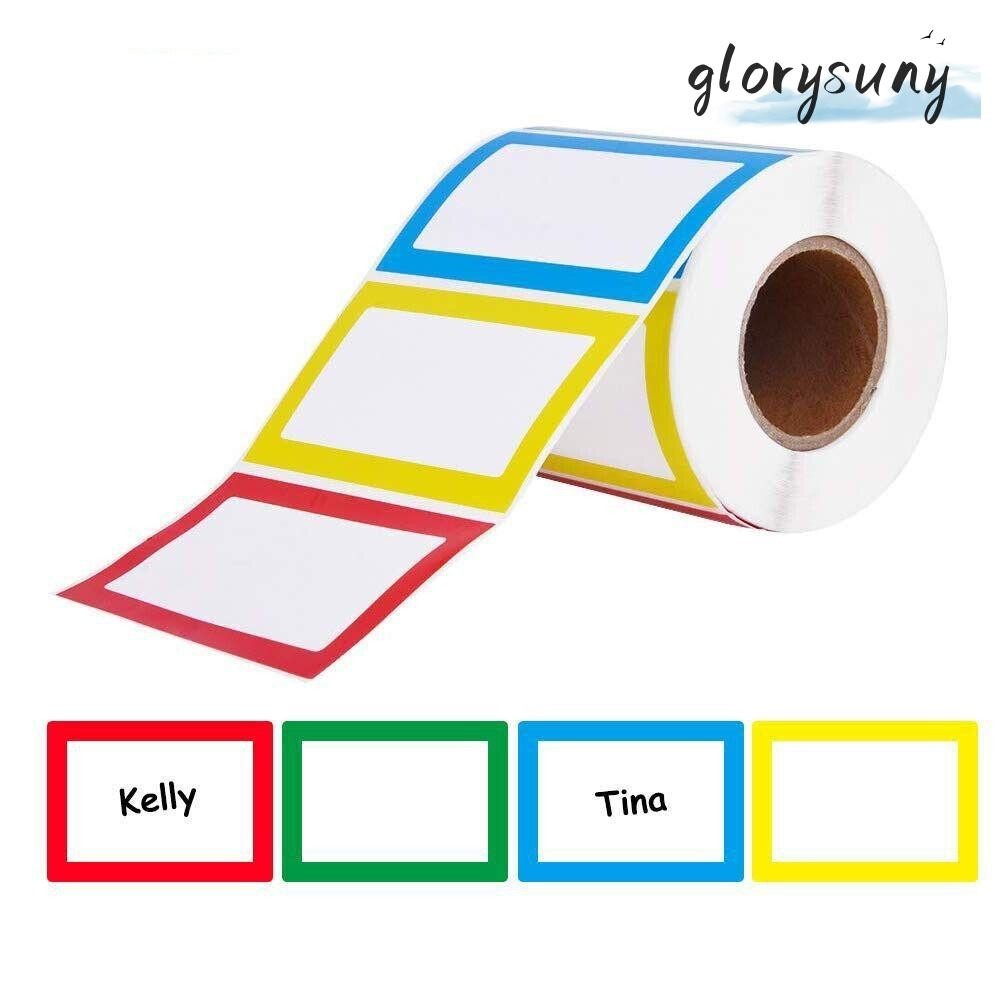 GLORYSUNY Labels Sticker, Colorful 1 Roll Name Tag Labels, Sticker ...
