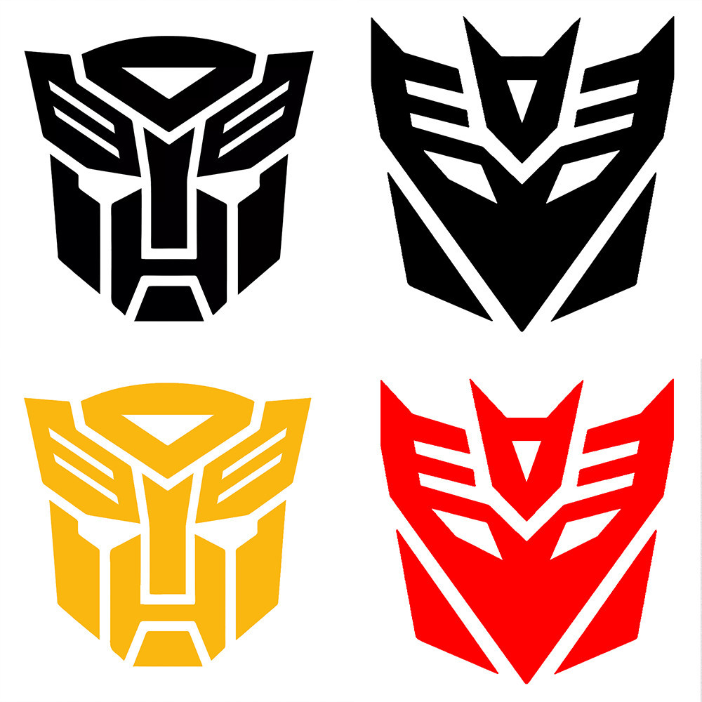 Creative Transformers Autobot Totem Laser Engraving Stickers Reflective ...