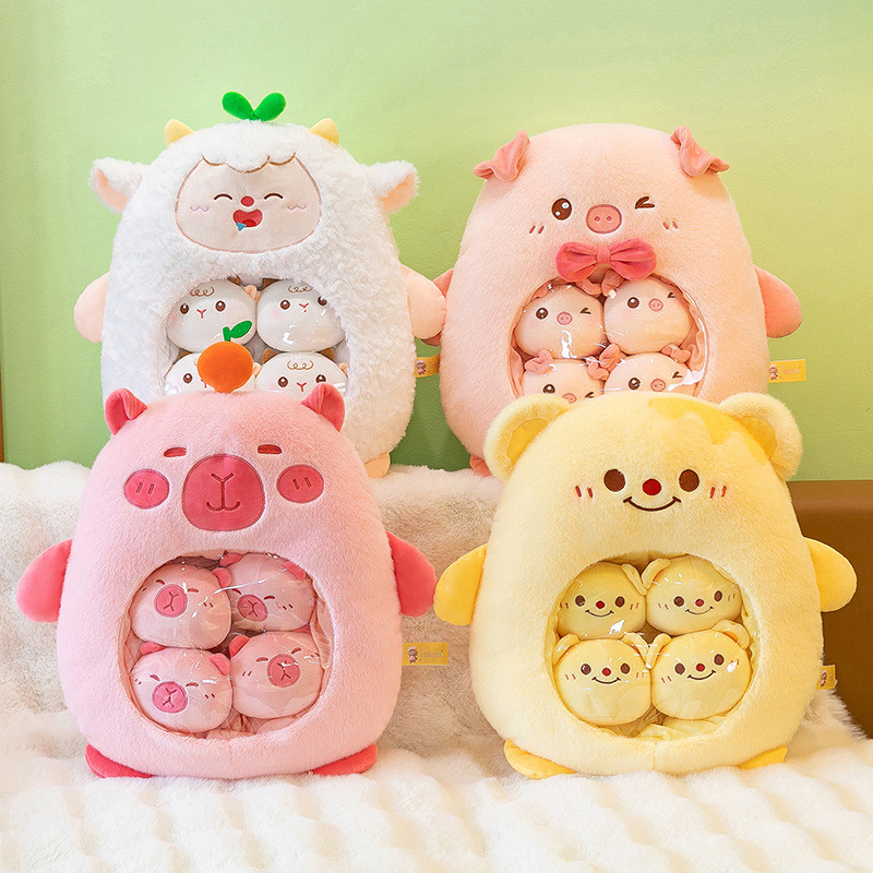Capybara Cartoon Plush Toy Cute Piglet Sheep Doll Muppet Doll Pillow ...