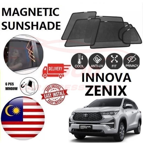 Toyota Innova zenix 2023-2025 Epic Magnetic Sunshade (6pcs) Accessories ...