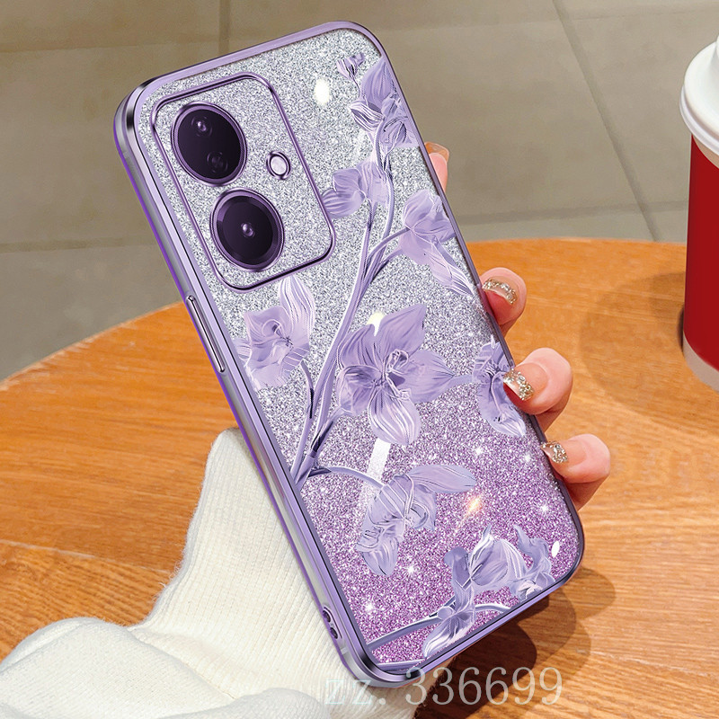 ILING Cover per OPPO A6 Pro 5G/4G, Texture Metallica Antiurto Opaca Rigido PC/TPU Bumper Silicone Custodia con Anello Supporto e Scorrevole Protezione Fotocamera (Blu