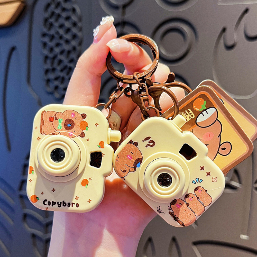 Capybara Luminous Projection Camera Toy Keychain Creative Cartoon Cute ...