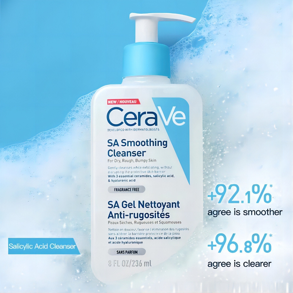27DQ CeraVe SA Salicylic Acid Smoothing Cleanser Gentle exfoliator for
