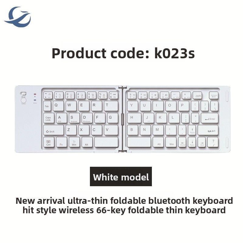 ZQUB Double Fold Keyboard Notebook Tablet Wireless Small Keyboard Half ...