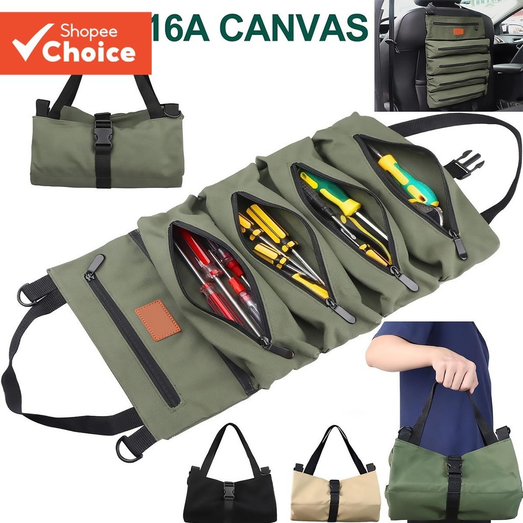 Multi-Purpose Roll Up Tool Bag, Wrench Roll ,Canvas Tool Organizer ...