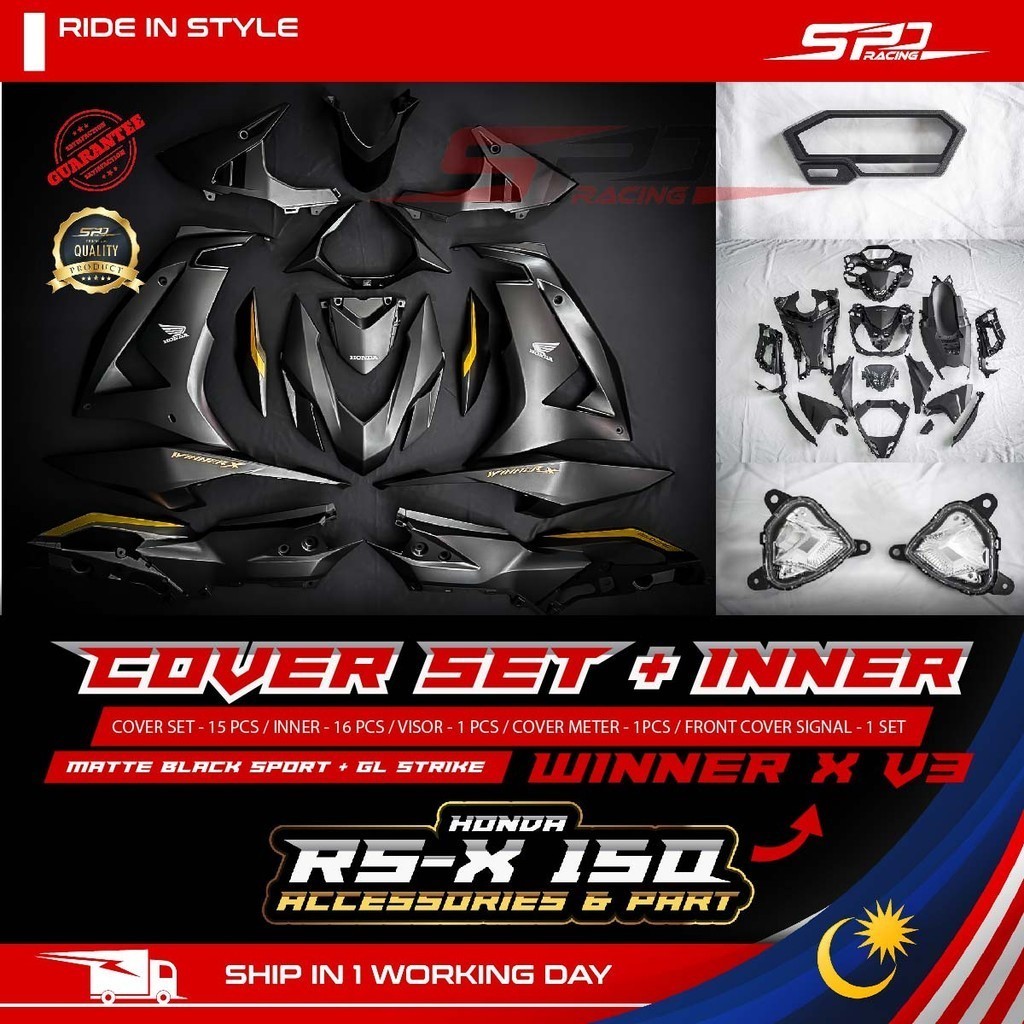 Cover Set Winner X V3 Convert Set I MATTE BLACK SPORT + GL STRIKE I ...