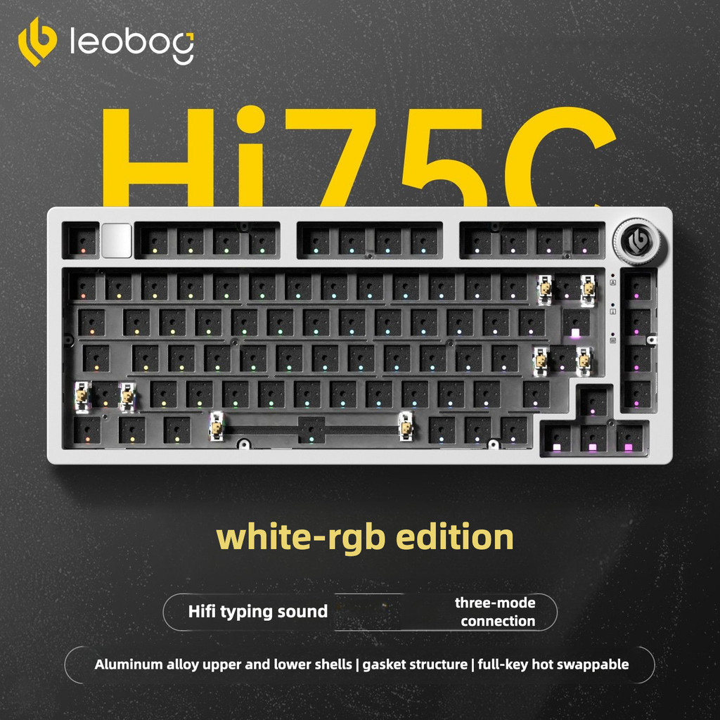 LEOBOG Hi75c Pro Mechanical Keyboard Kit CNC Aluminum Wireless Tri-mode ...