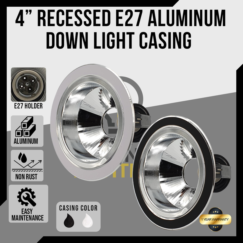 4-inch E27 LED Down Light/Ceiling Light [Recessed Type] Round Casing ...