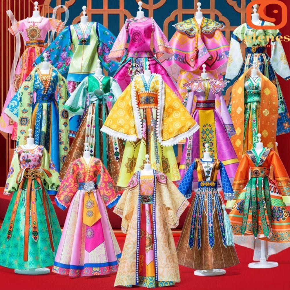 GLENES Doll's Hanfu Clothes DIY Kit, Dress Skirt Princess Toy Outfit, Fashion  Designer Wear Handcrafts Handmade Doll's Dress Material Clothing Design |  Shopee Malaysia