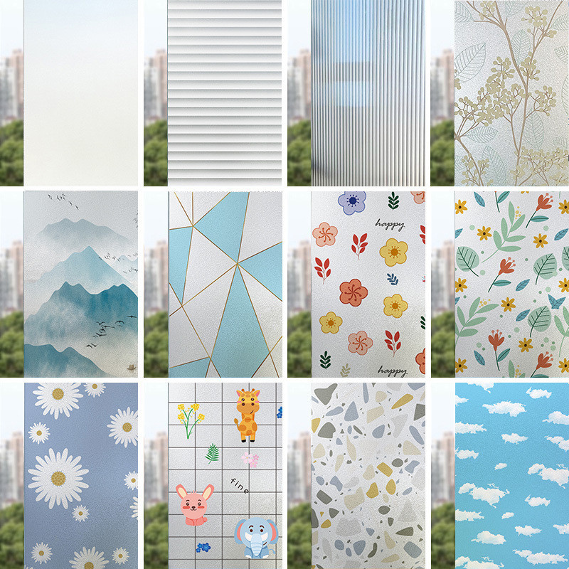 Frosted Glass Stickers Ready Stock Window Paper Bathroom Door Sliding ...