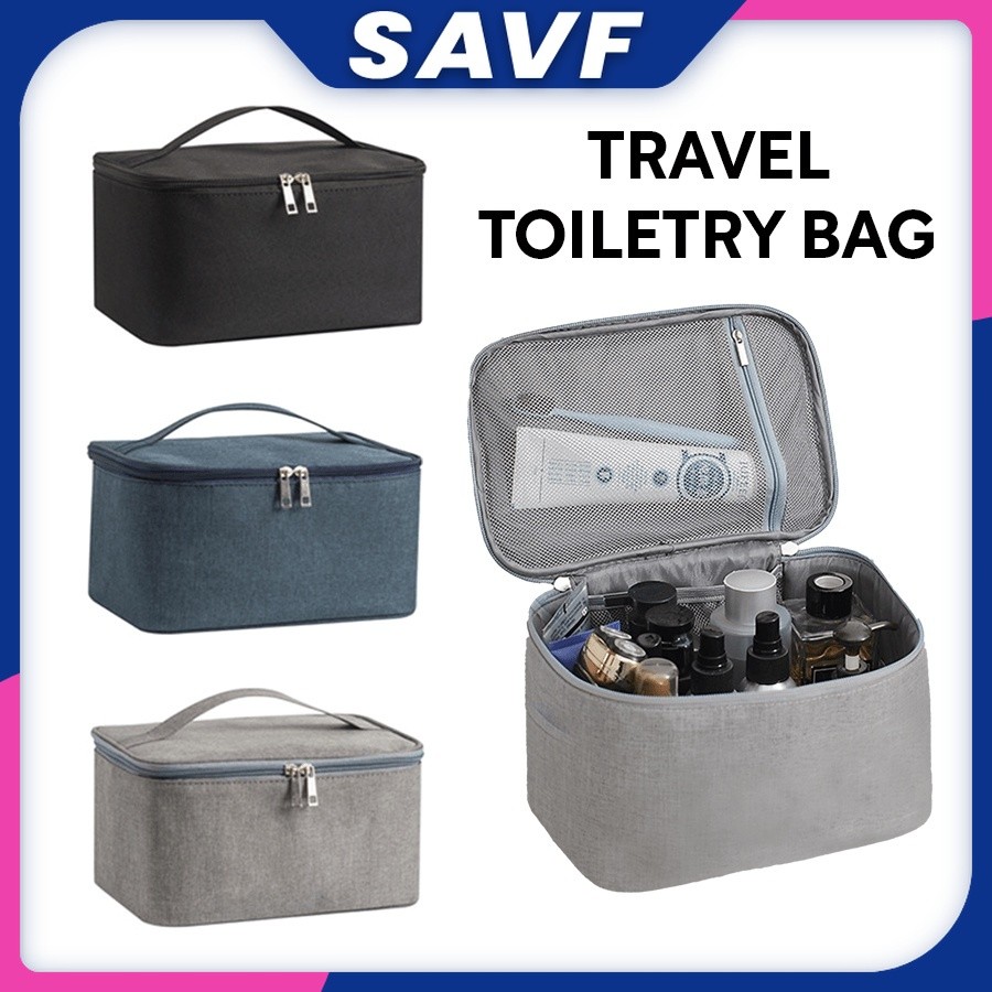 SAVF Travel Toiletry Bag Makeup Organizer Large Toiletries Cosmetics Bags Pouch Waterproof Portable Organiser Bag T04 Shopee Malaysia