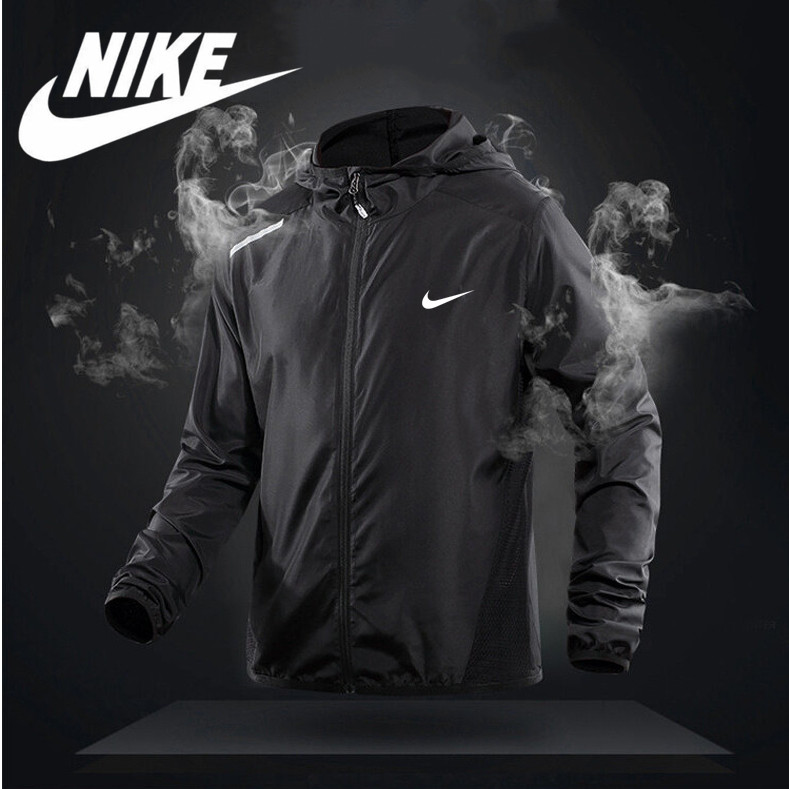 NIKE Men Women Windbreaker UV Protection Hoodie Sports Outdoor Waterproof Jacket Hiking Jacket Sport Sweater Shopee Malaysia