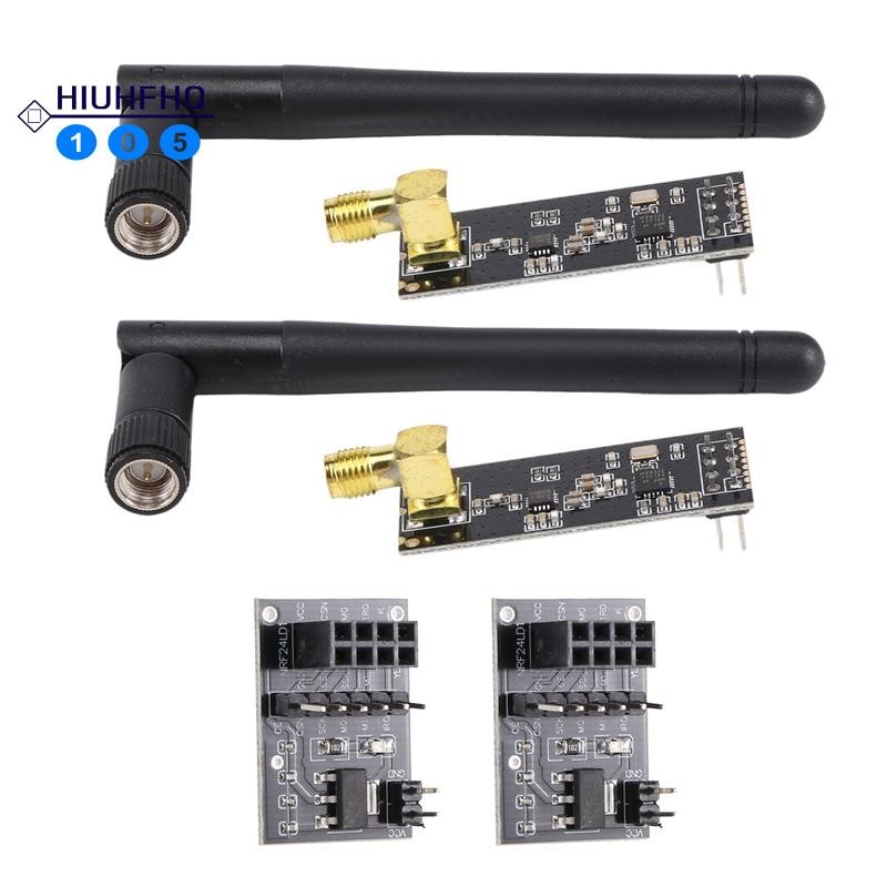 2Pcs NRF24L01+PA+LNA RF Transceiver Module with SMA Antenna 2.4 GHz ...