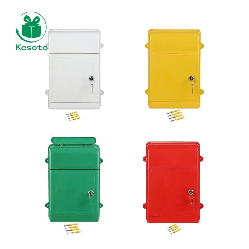 Kesoto Wall Mounted Mailbox Hanging Post Box Collection Box Door House ...