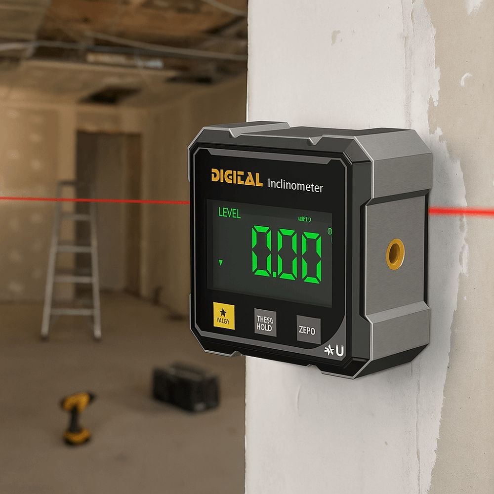 IVORY Display Angle Gauge, Four Sided Magnetic Suction Level Protractor ...