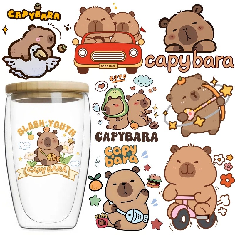 Capybara Cold Print Stickers Crystal Adhesive UV Transfer Stickers ...