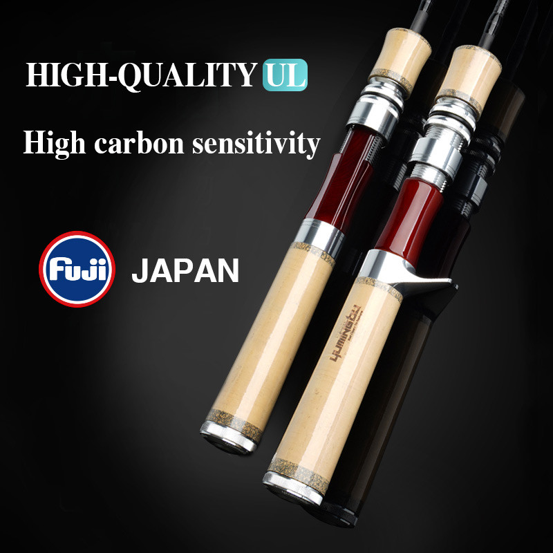 5ft/5.6ft/6ft Fuji Ultralight UL carbon fiber fishing rod spinning rod ...