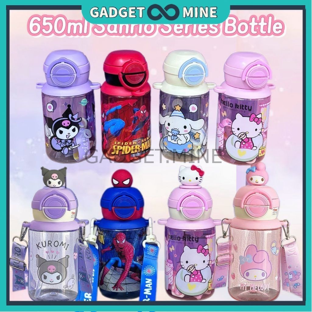650ml Botol Air Tritan Botol BPA Percuma Kanak-kanak Botol Air Jerami ...