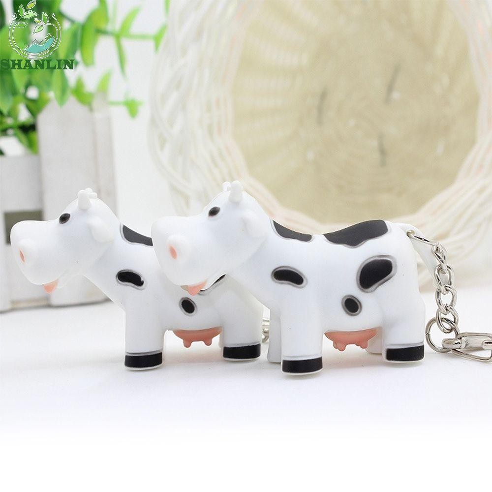 SHANLIN Key Rings Cartoon Luminescent Small Cow LED Light | Shopee Malaysia