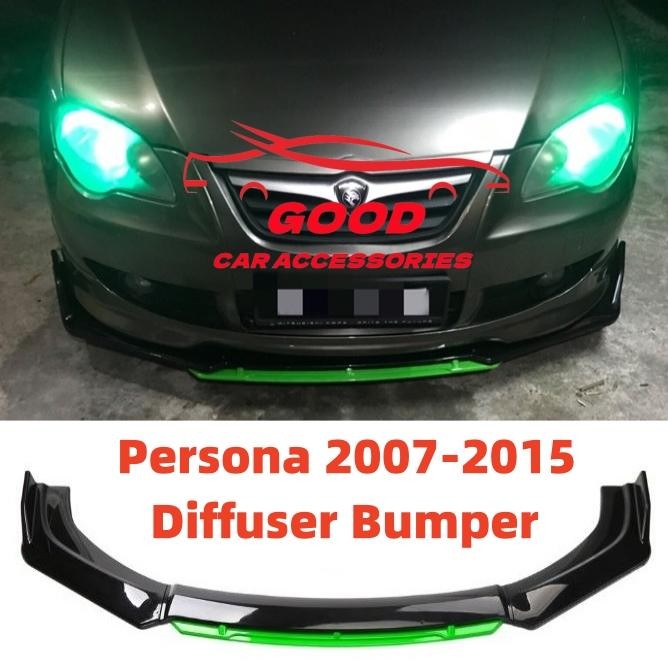 Proton Persona 2007-2015 Front Bumper Diffuser Lip Wrap Angle Splitters ...