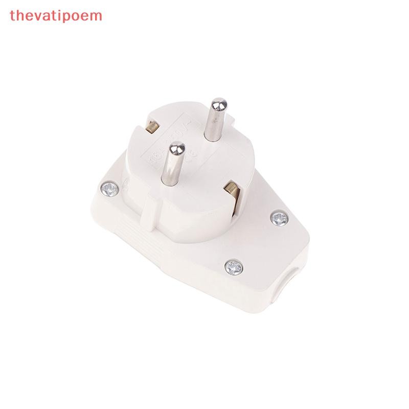 [thevatipoem] European Germany Schuko Rewireable Power Plug With Red ON