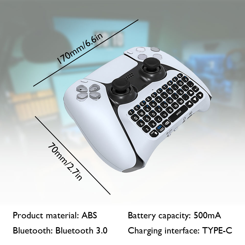 Keyboard Handle Bluetooth-compatible 3.0 for PS5 Gamepad Mount Mini ...
