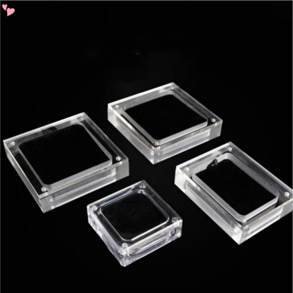 Clear Acrylic Jewelry Storage Containers with Lid Clear Gemstone ...