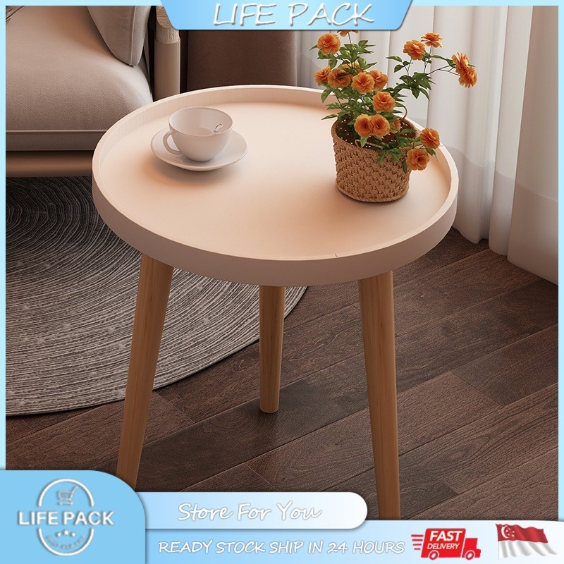 Coffee Table Modern Minimalist Round Table Wood Coffee Table Bed Side