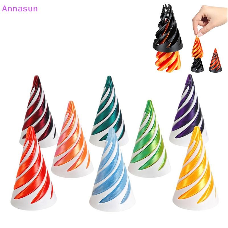 Annasun 3D Printed Spiral Cone Impossible Pyramid Passth Sculpture Pass ...