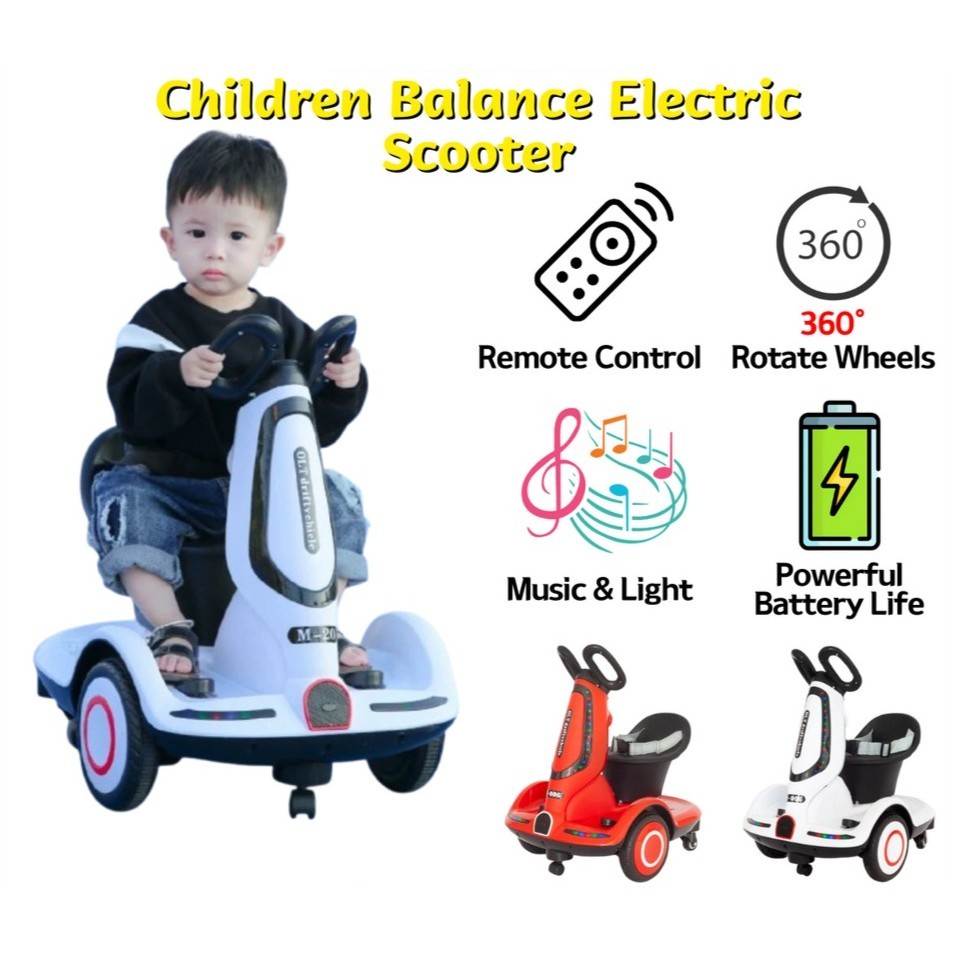 Ready Stock !!! New Scooter Children Balance Electric Scooter 4 Wheel ...