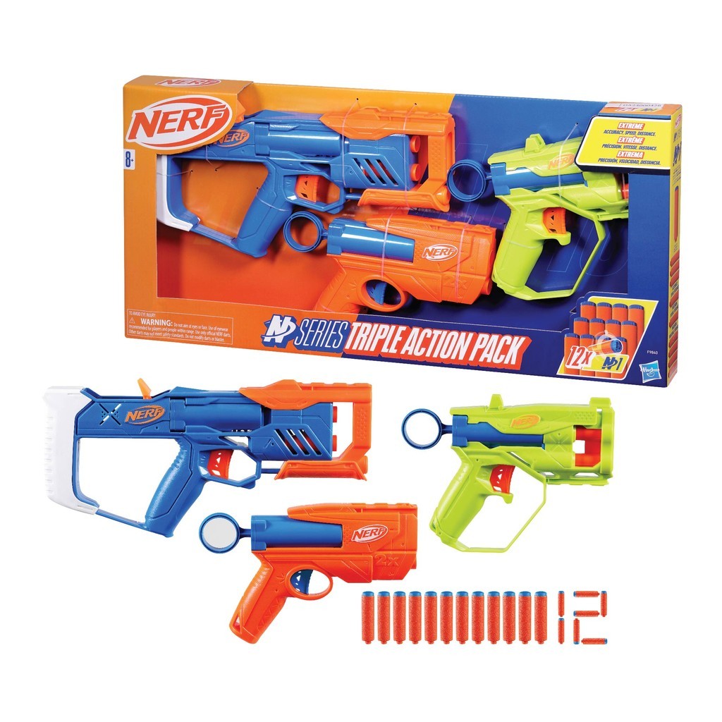 NERF N Series Triple Action Pack