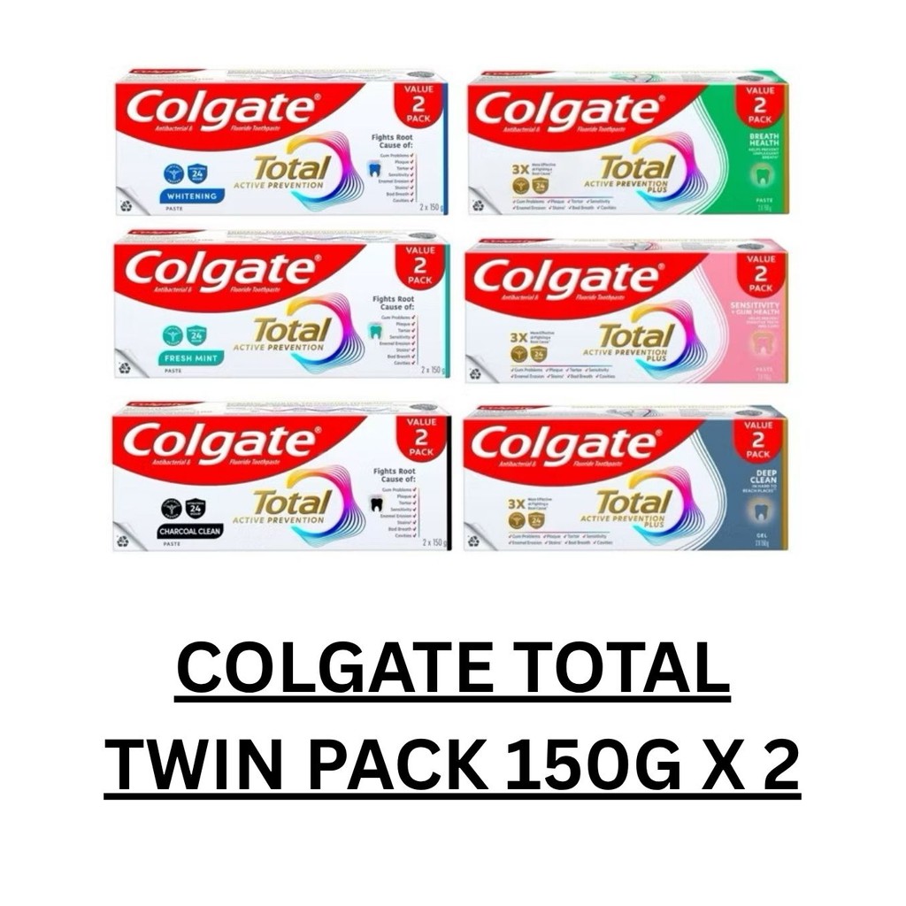 Colgate Total Toothpaste 2 x 150g | Shopee Malaysia