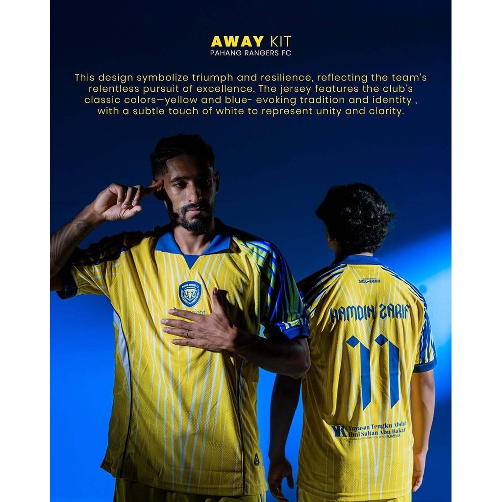 PAHANG RANGERS 2025 AWAY KIT - YELLOW/BLUE | Shopee Malaysia
