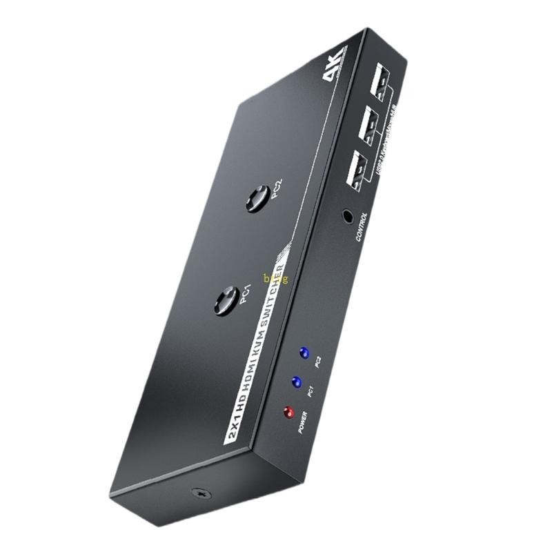 BT KVM Switcher 4K60Hz 2 in 1 Out 3840x2160P for PC Screen Sharing ...